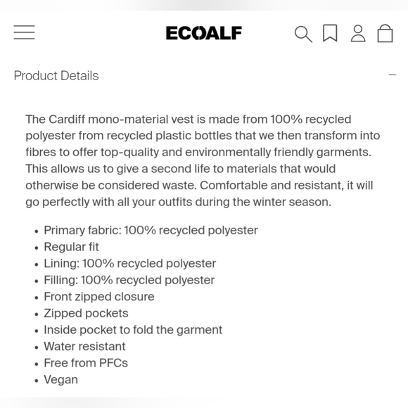 NWT Ecoalf Men's Cardiff Insulated Puffer Vest - Picture 12 of 13